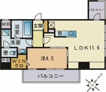Cresci la Zona(クレッシ ラ ゾーナ)【7階】の間取り