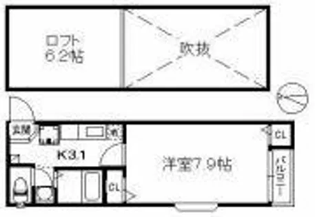 ポラリス姪浜駅南【2階】の間取り