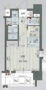 プレサンス大阪城公園ファーストシート【3階】の間取り