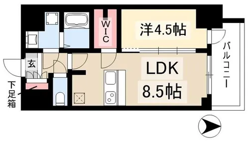 プレサンス桜通ザ・タイムズ【5階】の間取り