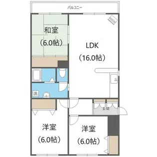 レスポワール発寒【1階】の間取り