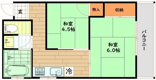 第二住吉苑【3階】の間取り