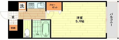 プレサンス天満【9階】の間取り