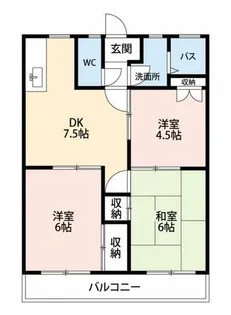 マンションアサイ【405号室】の間取り