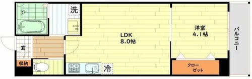 H-maison御幣島Ⅲ【1階】の間取り