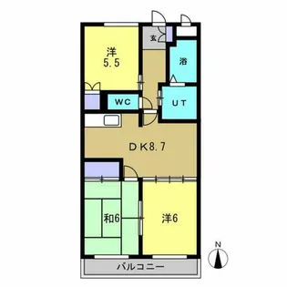 アピタシオン華【302号室】の間取り