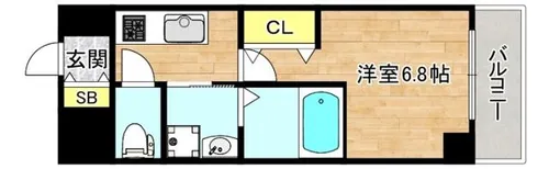 大阪府大阪市都島区内代町2丁目【マンション】の間取り