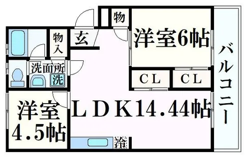 ハイツ北条口【3階】の間取り