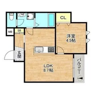 大阪府大阪市平野区加美東4丁目【アパート】の間取り