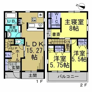 リーブルファイン中大流【103号室】の間取り