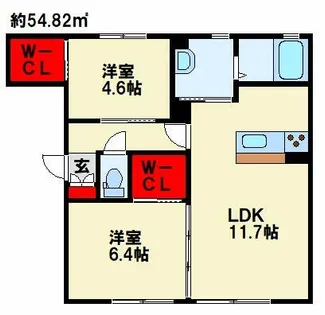 クリプトン【2階】の間取り