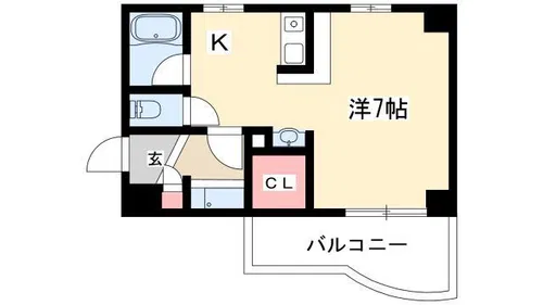ユングハイム小幡【2D号室】の間取り