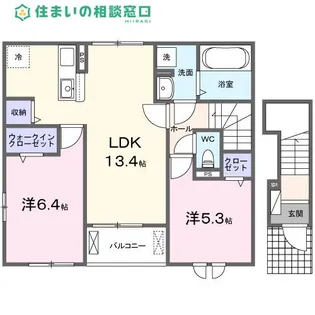 愛知県岡崎市堂前町1丁目【アパート】の間取り