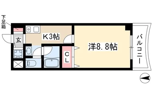 リバティハウス【1A号室】の間取り