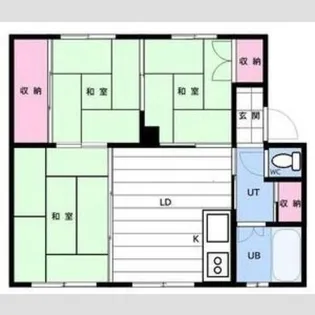 あけぼの団地33号棟【1階】の間取り