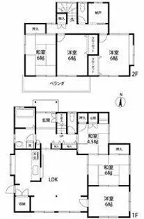 愛知県尾張旭市桜ケ丘町2丁目【一戸建】の間取り