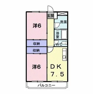 ロジュマン緑ケ丘【2階】の間取り