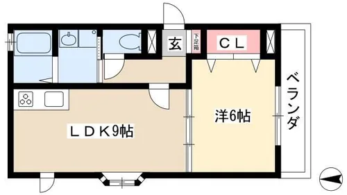 チェリッシュ【302号室】の間取り