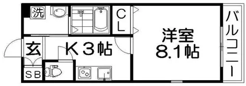 CREA甲斐田東町【2階】の間取り