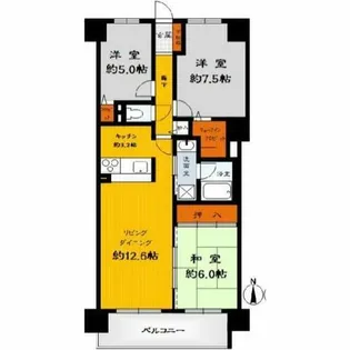 ローレルコート室町【10階】の間取り