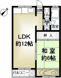 マンション桂風【2階】の間取り