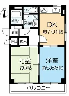 ファミール昆陽池公園【2階】の間取り