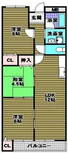 リトルバレイA棟【2階】の間取り