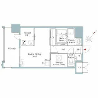 リアンシエルブルー東比恵Ⅱ【10階】の間取り