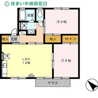 愛知県額田郡幸田町大字深溝字会下後【アパート】の間取り