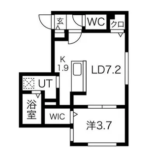 JEUNESSE N36【502号室】の間取り