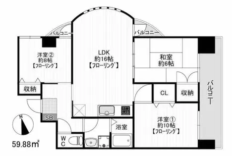 ジャミロ小倉【207号室】の間取り