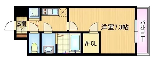 1Kの間取り画像