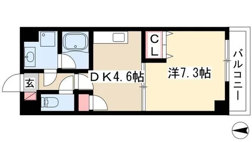 ベレーサ山王【1004号室】の間取り