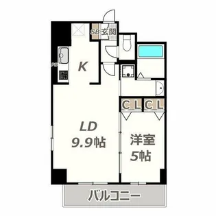 サンセリテ至誠会松崎町【309号室】の間取り