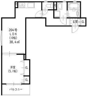 ラモーナ鶴橋【2階】の間取り