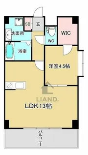 KDXレジデンス天神東Ⅱ【9階】の間取り