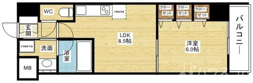 エトワール新大阪【8階】の間取り