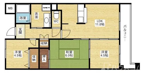 エクセル姫島【3階】の間取り