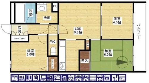 リッツ新大阪南【2階】の間取り