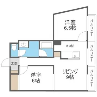 プルミエールメゾン南円山【1階】の間取り