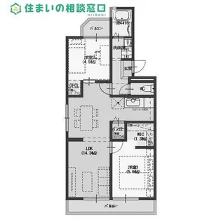 愛知県岡崎市六名本町【マンション】の間取り