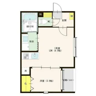仮称)ハーモニーテラス烏森町四丁目C【1階】の間取り