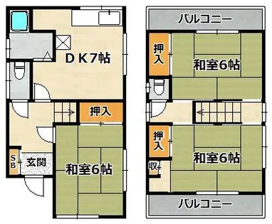 兵庫県神戸市北区鈴蘭台南町6丁目【一戸建】の間取り
