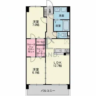 サングレイス下山門【7階】の間取り