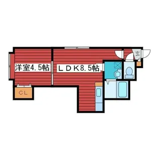 エクエス月寒【3階】の間取り