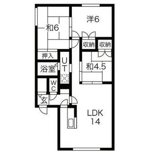 ハビタ45【102号室】の間取り