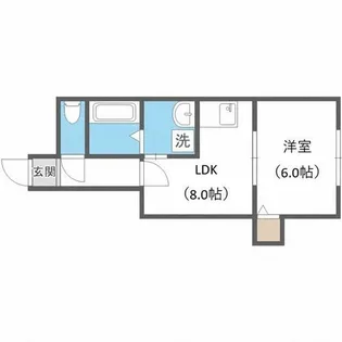 アングル琴似【4階】の間取り