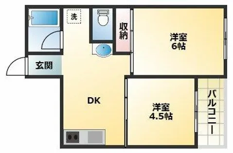 PALMIZIO平野西2【3階】の間取り