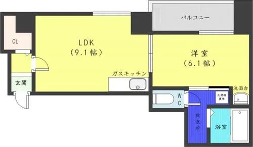 avec西町【5階】の間取り