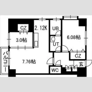 PRIME URBAN宮の沢【4階】の間取り